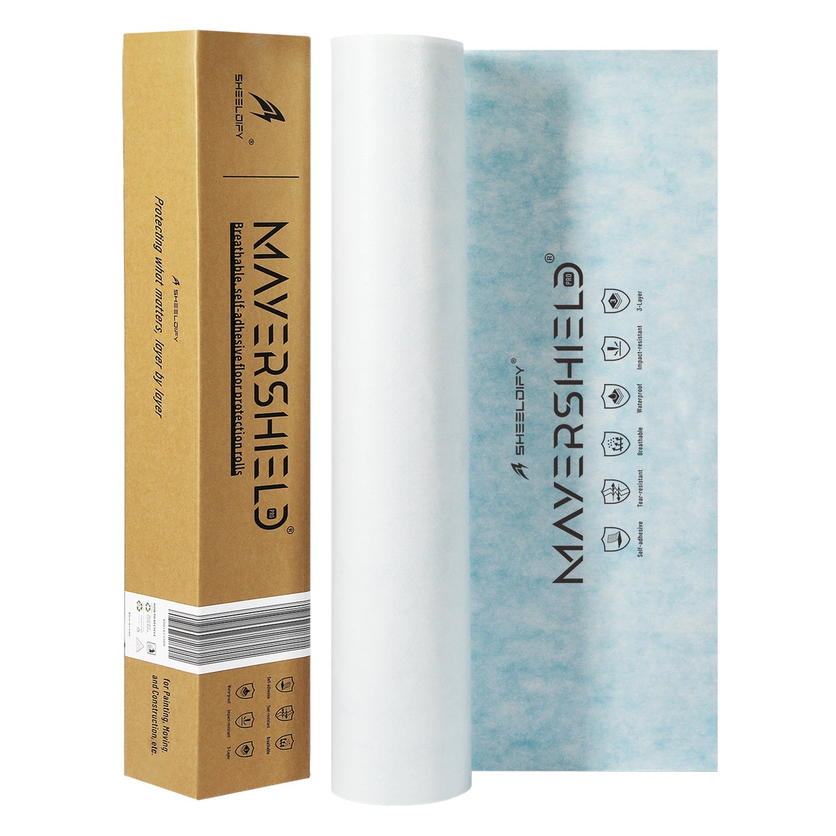 Mayershield Self-Adhesive Temporary Floor Protection Rolls